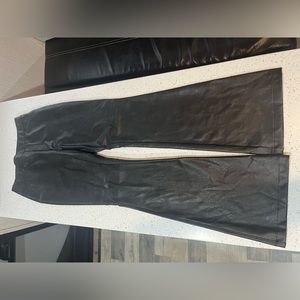 Spanx flare faux leather leggings